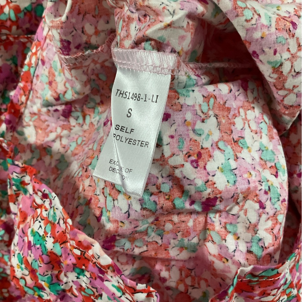 THML FLORAL RUFFLE TOP SIZE SMALL - Picture 3 of 4